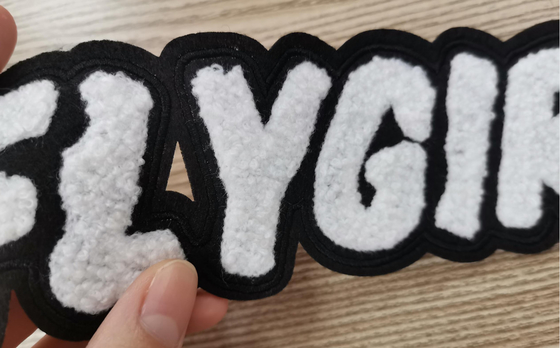 Label Transfer Panas Patch Bordir Handuk Desain Disesuaikan Untuk Pakaian