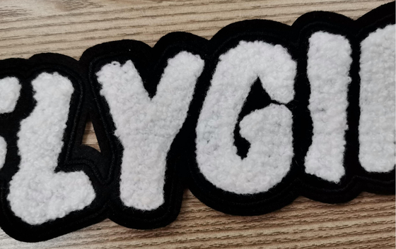 Label Transfer Panas Patch Bordir Handuk Desain Disesuaikan Untuk Pakaian