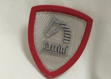 Custom Rubber Logo Patches Silicone Badge Untuk Outdoor Wear / Shoes / Bags