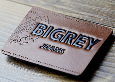Waterproof Leather Embossed Patches Pu Leather Label Fashionable Design