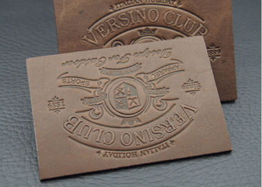 Dicuci Disbossed / Embossed Leather Patches untuk Jeans Customized Logo