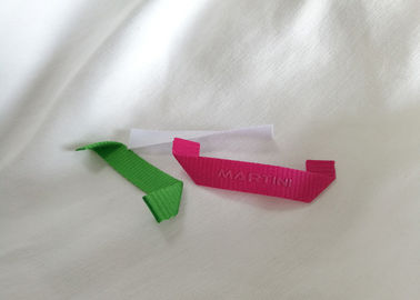 Silk Screen Printing Custom Fabric Tags Label Shirt Hanger Loop On Garment