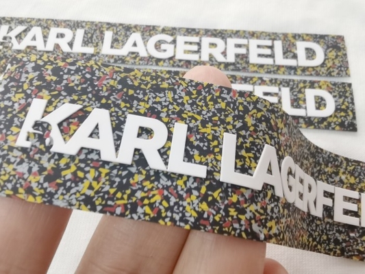 Label Transfer Panas Silikon Warna Pantone Terbuat Dari Bahan Yang Dapat Didaur Ulang