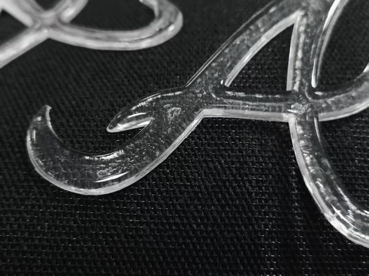 Custom Imitate Ice Semi Transparan Glossy TPU Logo Heat Transfer Badge Untuk Pakaian