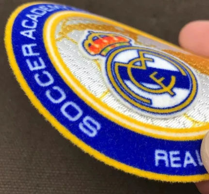 Desain Pribadi Pencetakan Transfer Panas Logo Klub Tim Sepak Bola Custom 3D Flocking Patch