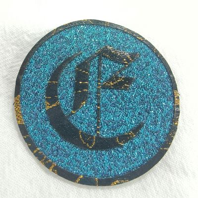 OEM Perak Thread bordir Tenun Patch Untuk Pakaian