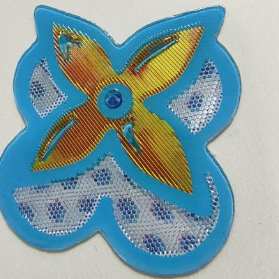 Jahit Pada Efek Warna Phanton Kustom Hologram Tambalan Lembut TPU Mewah
