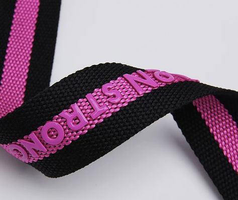 Custom 3D Logo Elastic Strap Glossy Matte Silicone Polyester Webbing Untuk Aksesoris Pakaian