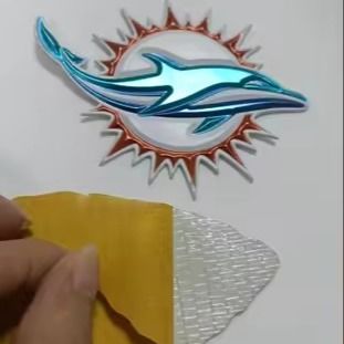 Lencana Transfer Panas 3D yang Disesuaikan Emas TPU Patch Tag Merek untuk Dekorasi Pakaian Olahraga Kustom