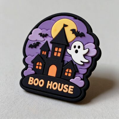Patch pakaian khusus tahan lama dengan silikon 3D dan bahan kain bordir penuh warna dan logo pribadi untuk pakaian dan aksesori