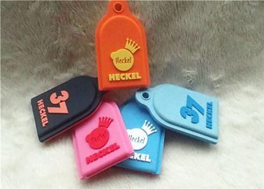 Hadiah Promosi Personalisasi SGS / Keychain Silikon PVC Berwarna Timbul atau Berwarna