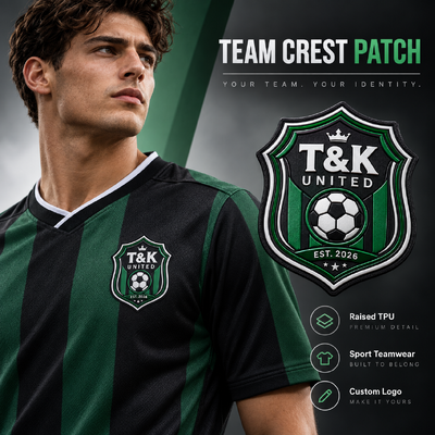 Custom 3D TPU Team Crest Patches untuk Football Jerseys dan Sportswear