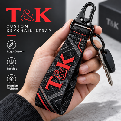 Gantungan Kunci Gelang Kustom dan Lanyard Leher Tim dengan Nilon Tenun Tahan Lama dan Fitur Lepas Otomatis dalam Warna Kustom