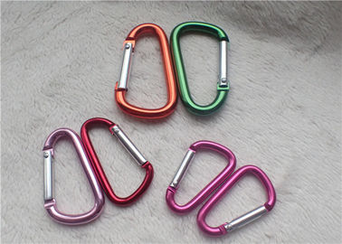 Karabiner Hadiah Promosi Pribadi Kecil Berwarna-warni D-Shaped Mountaineering Buckle Gantungan Kunci Logam