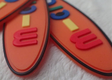 Patch Logo Karet Kreatif Tidak Beracun Oval Untuk Pakaian / Tas Anak