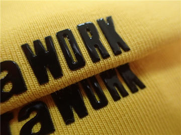 Label Transfer Panas Mode Untuk Pakaian Olahraga Shiny Black Silicone Logo
