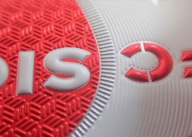 Besi Lembut Pada TPU Lencana Sablon Sutra 3D Embossed Logo Perpindahan panas