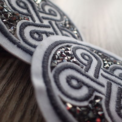 Patch Bordir Kustom Berlian Imitasi Dengan Desain Fashion